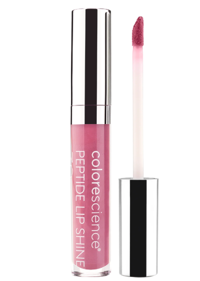 pink lip gloss tube with SPF